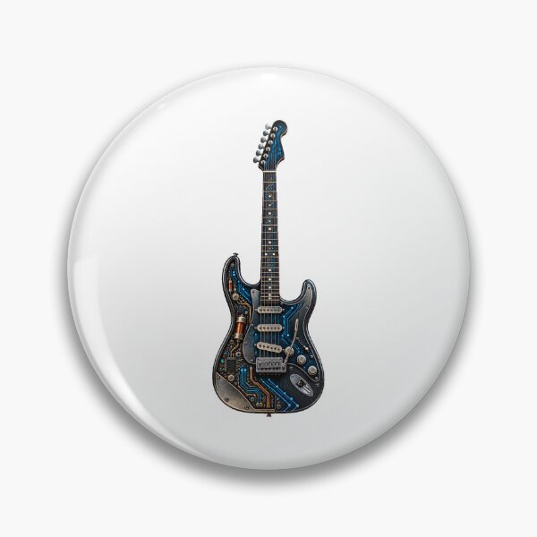 Item preview, Futuristic Circuit Electric Guitar Art designed and sold by GraffiCity.