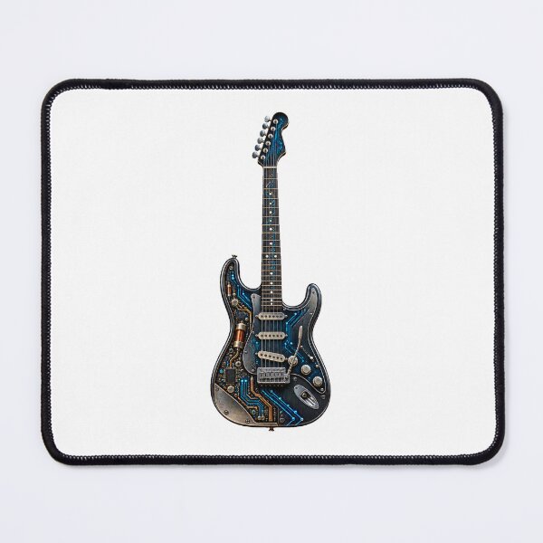 Item preview, Futuristic Circuit Electric Guitar Art designed and sold by ROVVI.