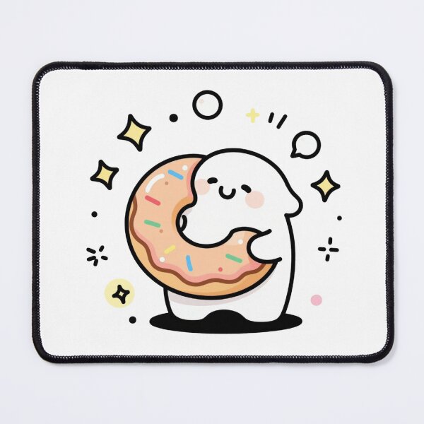 Item preview, Happy Donut Hug - Cute Kawaii Emotional Doodle designed and sold by CrazySTK.