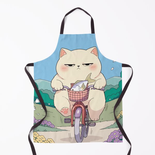 Item preview, Grumpy Cat Riding a Bicycle with a Giant Fish – Funny Cute Cat Adventure designed and sold by Mousy17.