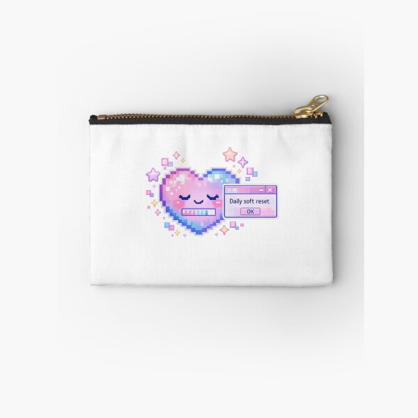 Item preview, Daily Soft Reset – Pastel Pixel Heart Kawaii Digital Art designed and sold by Sommium .