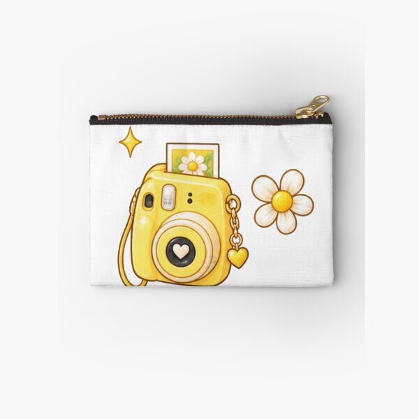 Item preview, Cute Yellow Camera with Daisy Flower and Heart – Kawaii Photography Design designed and sold by Kiralemon.