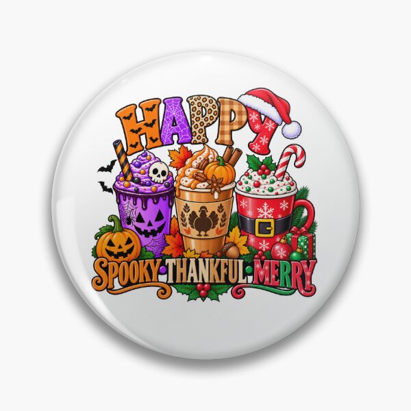 Item preview, Spooky Thankful Merry – Halloween Thanksgiving Christmas Holiday Design designed and sold by scanusha1979.