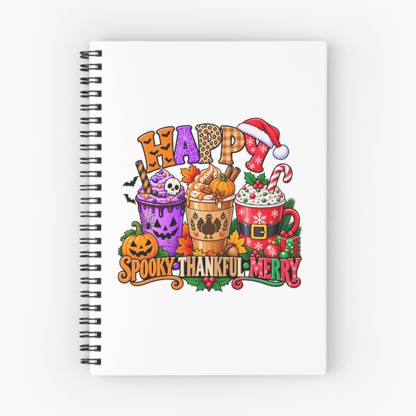 Item preview, Spooky Thankful Merry – Halloween Thanksgiving Christmas Holiday Design designed and sold by scanusha1979.