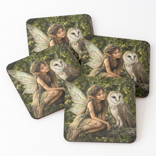 Item preview, Woodland Fairy and Barn Owl designed and sold by Storybook Botanica.