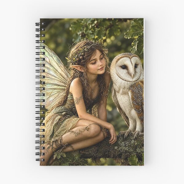 Item preview, Woodland Fairy and Barn Owl designed and sold by Storybook Botanica.