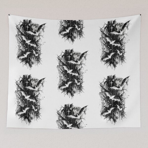 Item preview, Gothic Bats Under the Full Moon designed and sold by TATOXIDE.