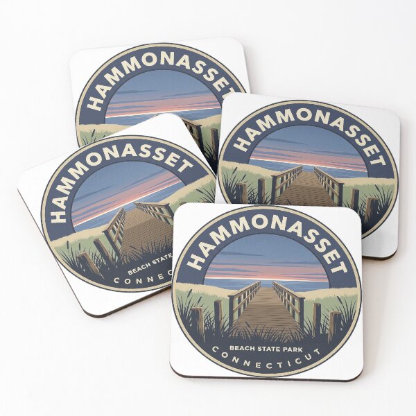 Item preview, Hammonasset Beach State Park Sticker - Dune Boardwalk Connecticut designed and sold by DetourDgn.