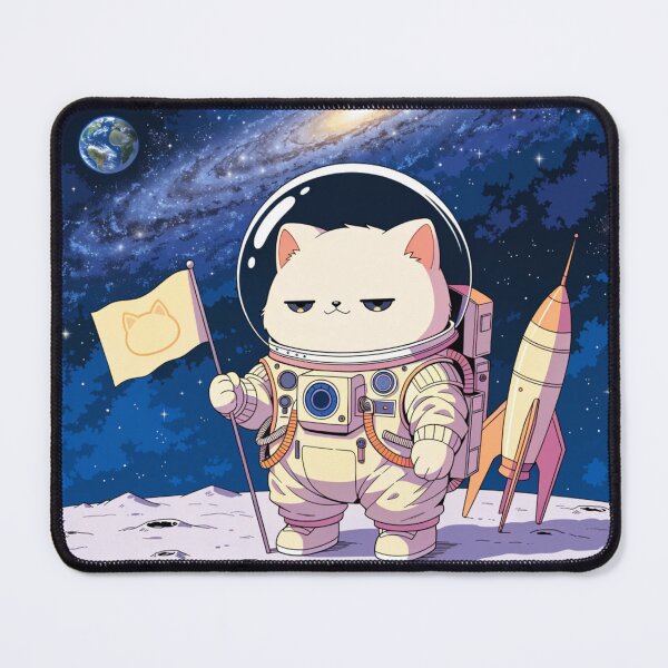 Item preview, Space Cat Astronaut – Cute Cosmic Adventure with Rocket and Galaxy designed and sold by Mousy17.