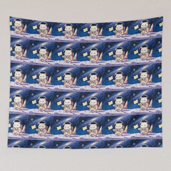 Item preview, Space Cat Astronaut – Cute Cosmic Adventure with Rocket and Galaxy designed and sold by Mousy17.