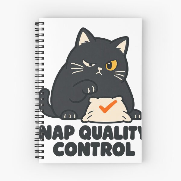 Item preview, Nap Quality Control — Funny Cat Pillow Inspector designed and sold by thefreezoneart.