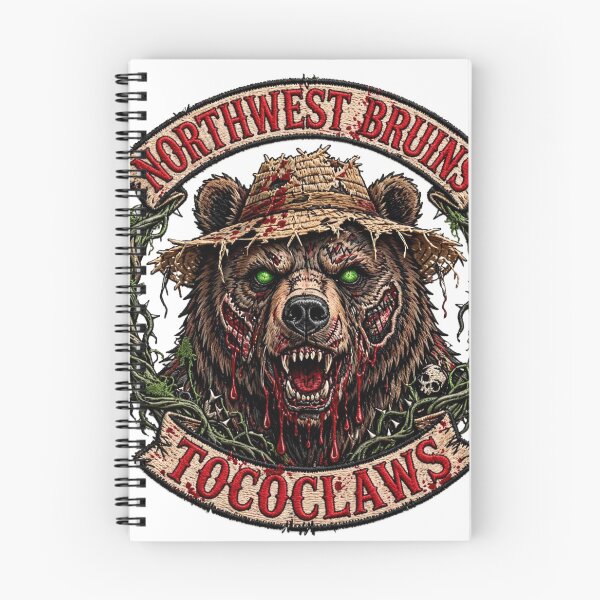 Item preview, Northwest Bruins Zombie Bear | Biker Patch Horror Graphic designed and sold by TOCOCLAWS.
