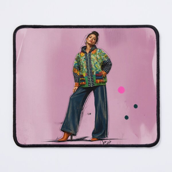 Item preview, Haute Couture Ethnic Jacket green - Art Print designed and sold by CosmocarteCM.