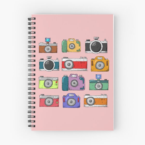 Item preview, Colorful Retro Cameras – Vintage Film Camera Doodle Art designed and sold by Elite Wall Art.