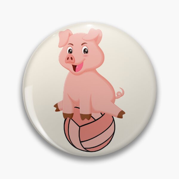 Item preview, Cute Pig Sitting on a Volleyball designed and sold by SimpleUla.