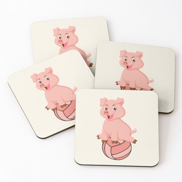 Item preview, Cute Pig Sitting on a Volleyball designed and sold by SimpleUla.