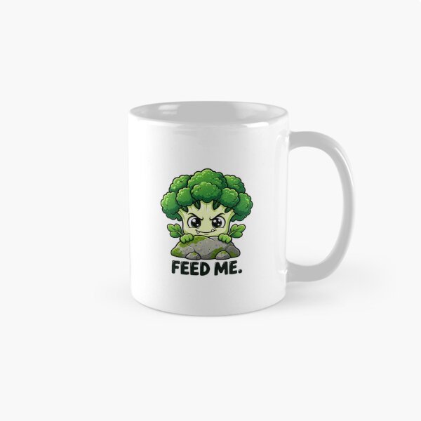Item preview, Feed Me Funny Broccoli | Cute Kawaii Vegetable Hungry Foodie Humor designed and sold by MrDev.