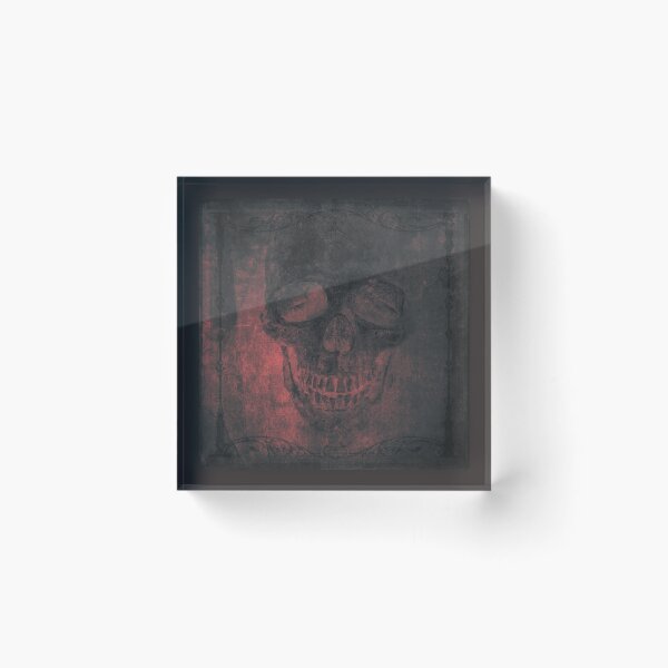 Item preview, Faded Gothic Skull Red Ornate Vignette Portrait designed and sold by Ghoul Enterprises.