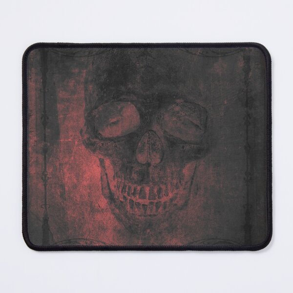 Item preview, Faded Gothic Skull Red Ornate Vignette Portrait designed and sold by Ghoul Enterprises.