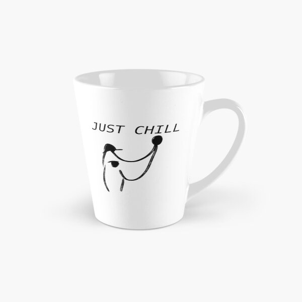 Item preview, Just Chill Line Art Dog Quote Typography designed and sold by ZMKAndInk.