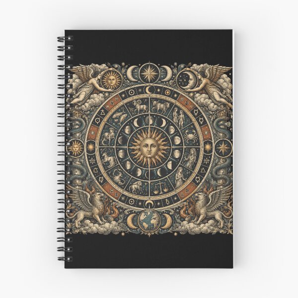 Item preview, Astrology Celestial Wheel Vintage Cosmic Zodiac Art designed and sold by ROUX-ART.