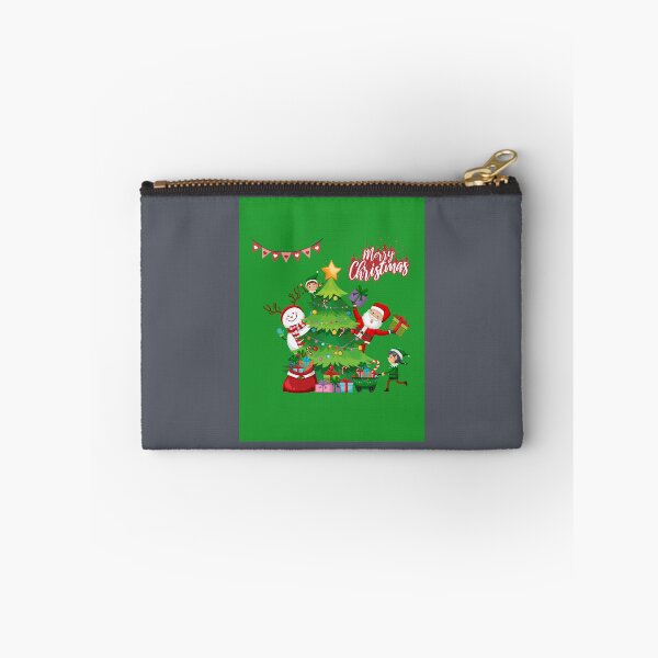 Item preview, A cartoon Christmas celebration with a Christmas tree and Santa Claus  designed and sold by Noor22m.