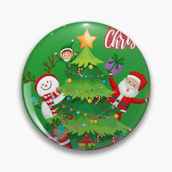 Item preview, A cartoon Christmas celebration with a Christmas tree and Santa Claus  designed and sold by Noor22m.