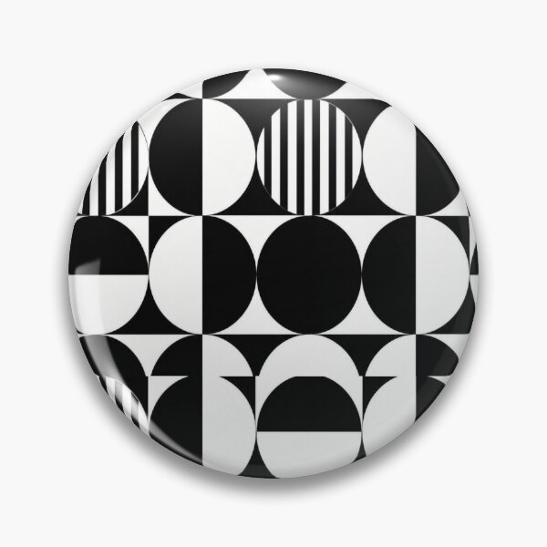 Item preview, Black and White Mod Op Art Geometric Pattern designed and sold by creativerooney.