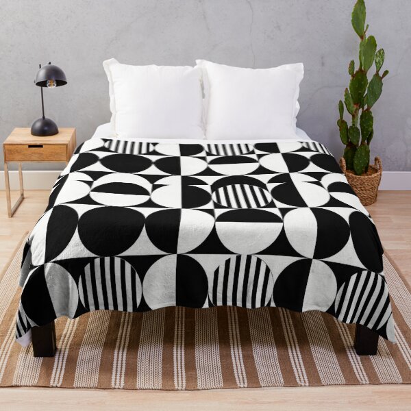 Item preview, Black and White Mod Op Art Geometric Pattern designed and sold by creativerooney.