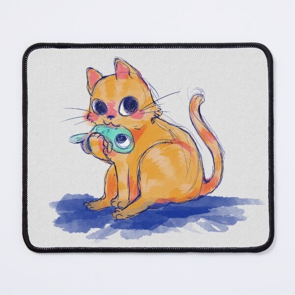 Item preview, cat and fish designed and sold by atomizadx.