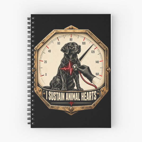 Item preview, Veterinary Heartbeat Monitor Dog Anatomy Art designed and sold by ROUX-ART.