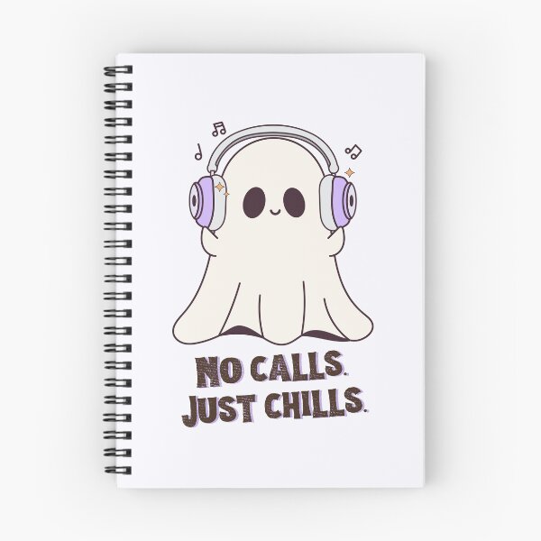 Item preview, No Calls Just Chills | Cute Music Ghost designed and sold by MiaBellaGirl.