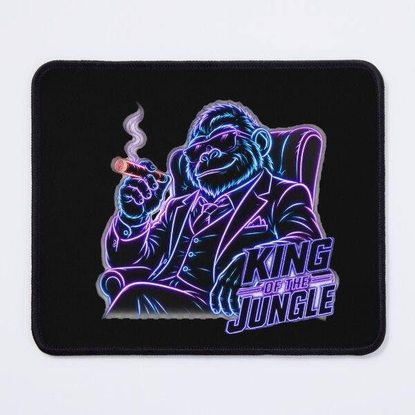 Item preview, King of the Jungle neon-outline– Alpha Gorilla Suit Design designed and sold by Cabrasco.