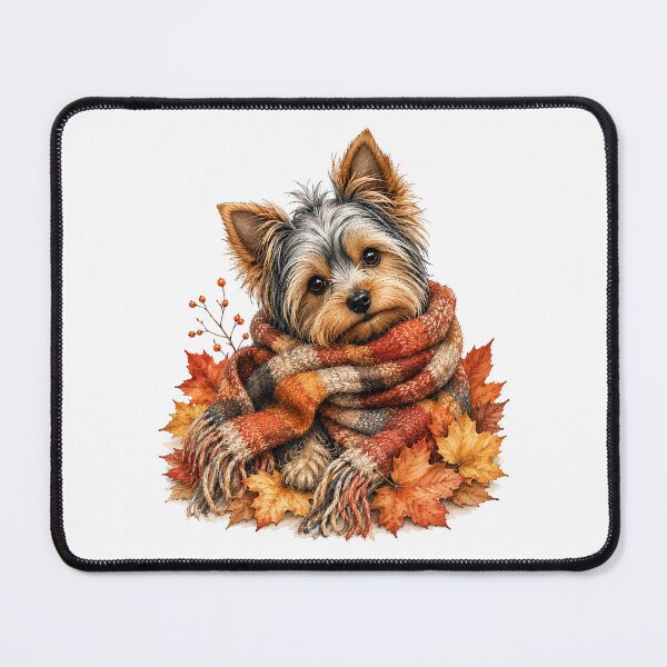 Item preview, Yorkshire Terrier Cozy Autumn Scarf | Fall Dog designed and sold by PAPIRO SIGLO XXI.