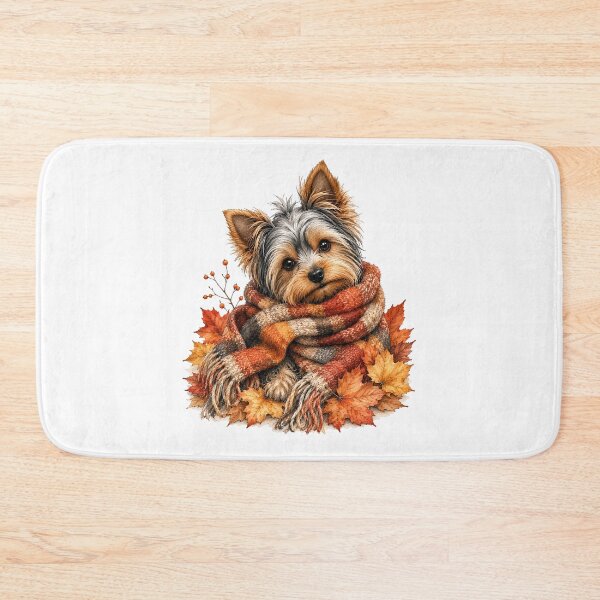 Item preview, Yorkshire Terrier Cozy Autumn Scarf | Fall Dog designed and sold by PAPIRO SIGLO XXI.