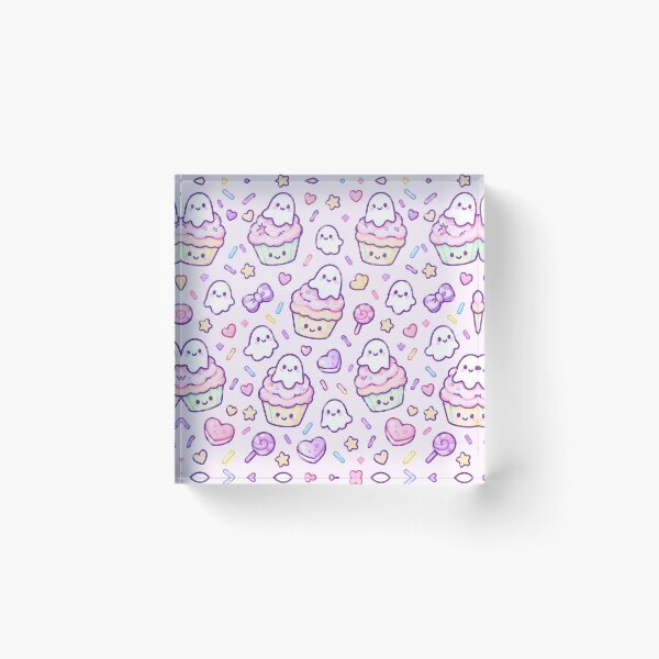 Item preview, Kawaii Ghost Cupcake Pastel Pattern designed and sold by Soft Berry Studio.