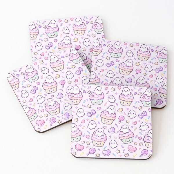 Item preview, Kawaii Ghost Cupcake Pastel Pattern designed and sold by Soft Berry Studio.