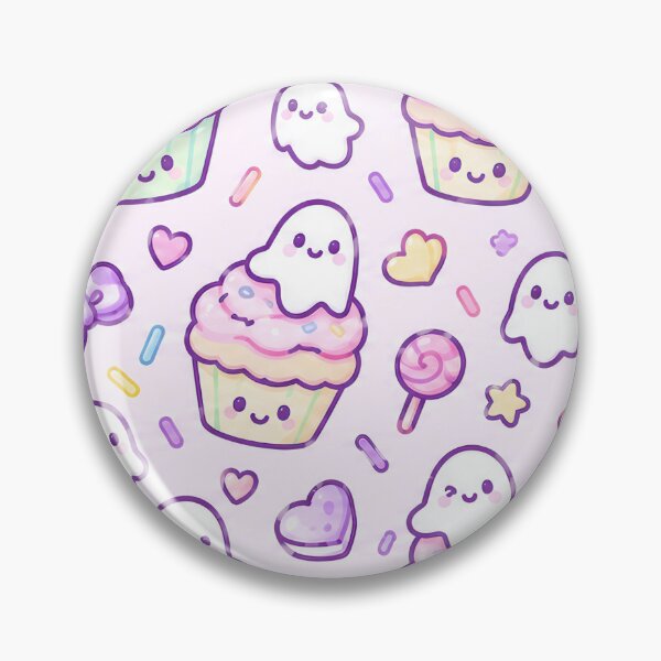 Item preview, Kawaii Ghost Cupcake Pastel Pattern designed and sold by Soft Berry Studio.