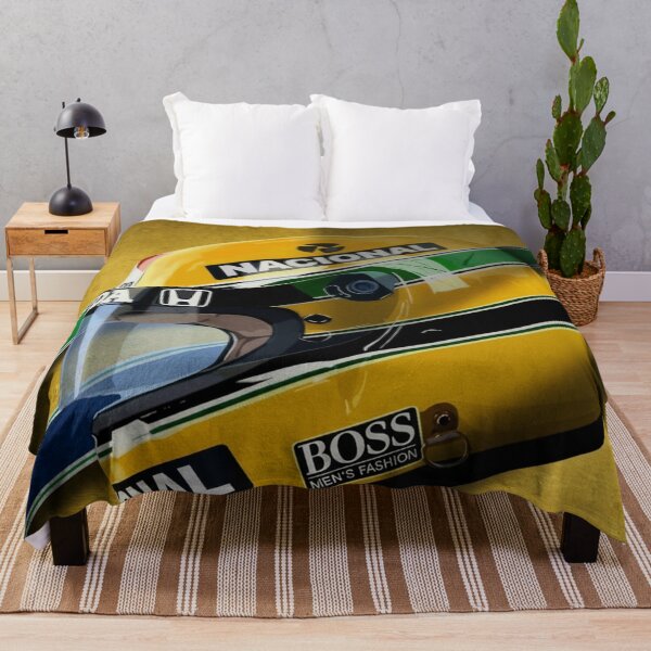 Item preview, Formula F1 Racing Ayrton Senna Design Art Print Poster Wall Tee Vest designed and sold by Cool Robot Bro..