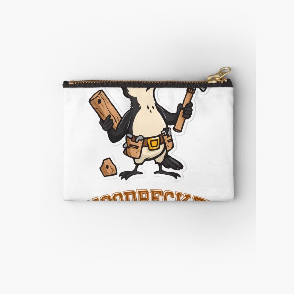 Item preview, Woodpecker Energy Carpenter Edition Sticker – Cute Woodpecker with Tool Belt designed and sold by NKWealthDesign.
