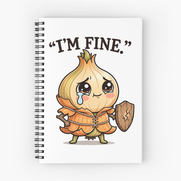 Item preview, I'm Fine Funny Crying Onion Warrior | Cute Kawaii Vegetable Humor designed and sold by MrDev.