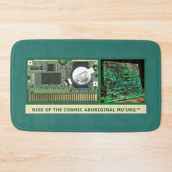 Item preview, Mu’ur (UM) Empire™ al-Benhadiel©™ design, Emerald Tablet Circuitry, green background designed and sold by HardyKnitDesign.