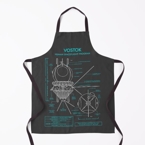 Aperçu de l'œuvre Vostok. Human Spaceflight Program (Grey and Turquoise Blueprint. Vertical) créée et vendue par BGALAXY.