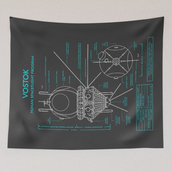 Item preview, Vostok. Human Spaceflight Program (Grey and Turquoise Blueprint. Vertical) designed and sold by BGALAXY.