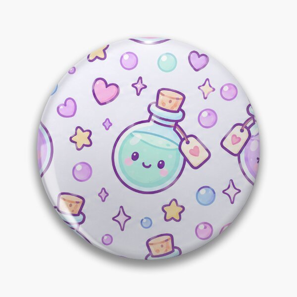 Item preview, Kawaii Magic Potion Pastel Pattern designed and sold by Soft Berry Studio.