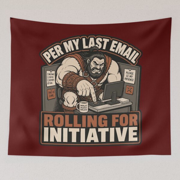 Item preview, Copy of Slaying Dragons And Sending Emails - Funny Knight Office Shirt designed and sold by Dice_Goblin_Studio.