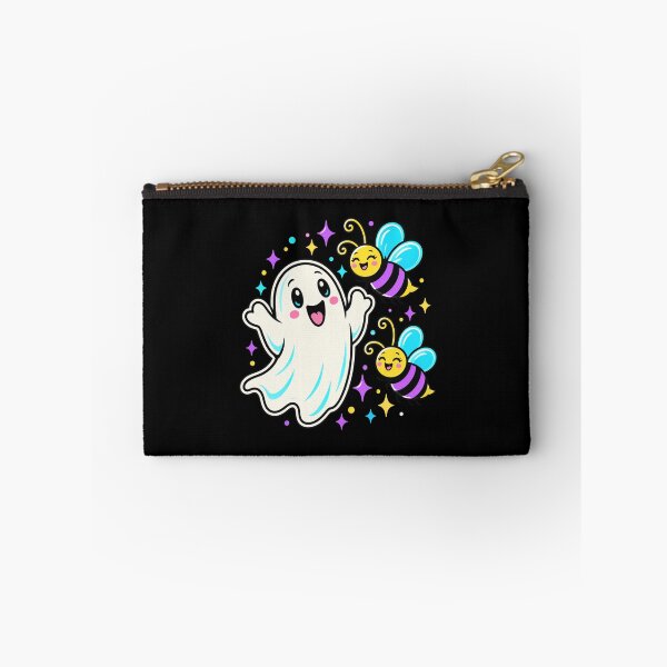 Item preview, ghost halloween cute ghost and bees kawaii spooky art designed and sold by ROUX-ART.