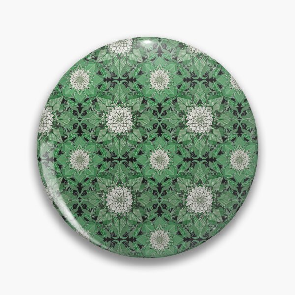 Item preview, Green Lotus Botanical Pattern – Intricate Tropical Floral & Leaf Design designed and sold by Mousy17.