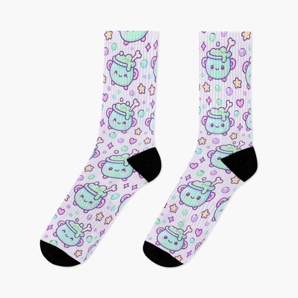 Item preview, Kawaii Magic Cauldron Pastel Pattern designed and sold by Soft Berry Studio.