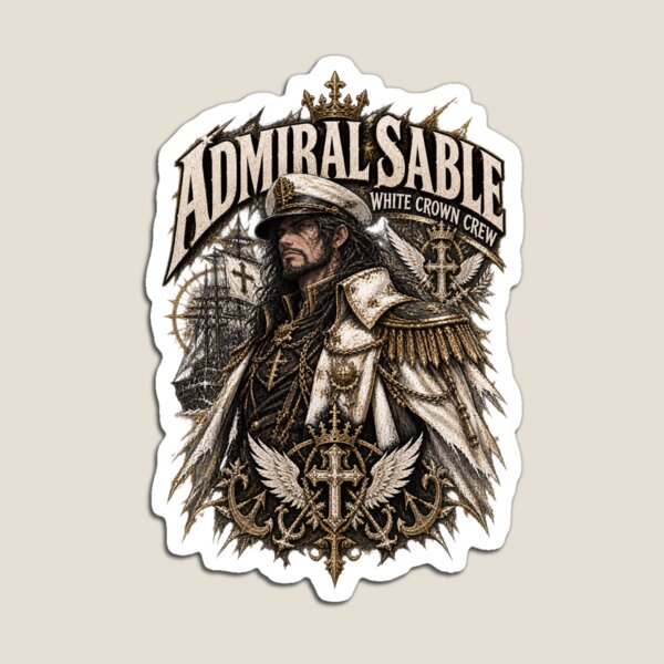 Item preview, Admiral Sable The Drowned Saint | White Crown Vintage Portrait designed and sold by Boomaroo.